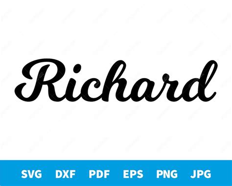 richard calligraphy  shape vector file  cutting  printing