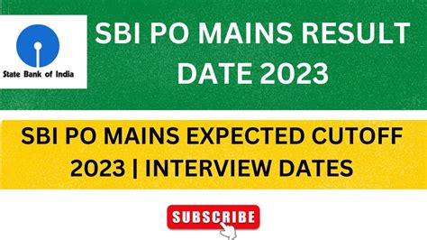 About Sbi Po Mains Result Date Sbi Po Mains Expected Cutoff