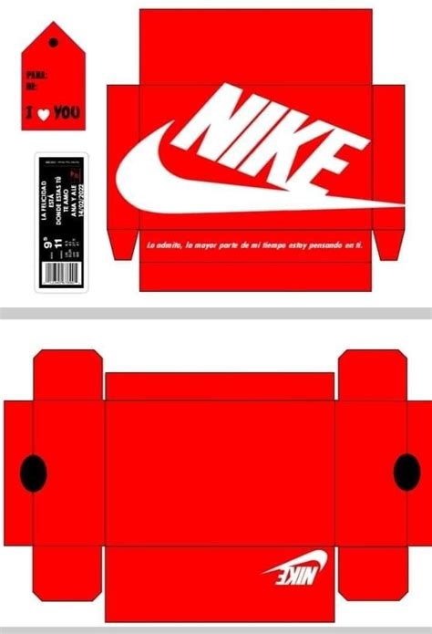 Caja Nike Zapatos De Papel Plantilla De Caja Imprimible Plantilla