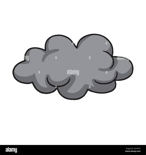 Cool Grey Dark Cloud Vector Illustration Drawing Stock Vector Image ...