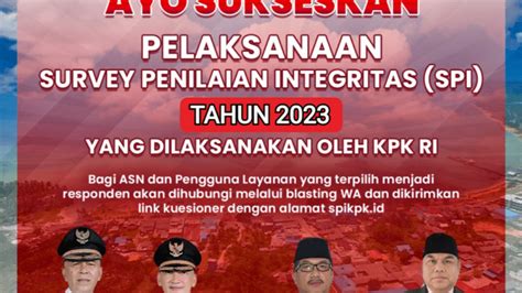 SURVEY PENILAIAN INTEGRITAS SPI TAHUN 2023 Inspektorat Kabupaten Natuna