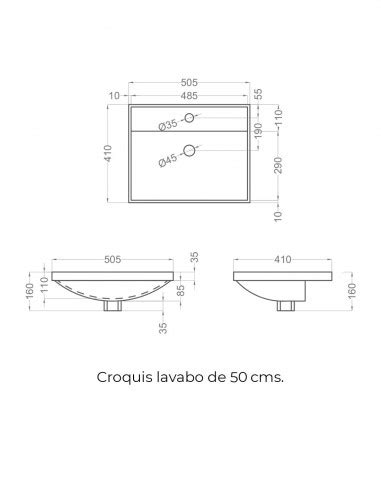 Mueble Ba O Fondo Reducido Con Patas Berna De Coycama