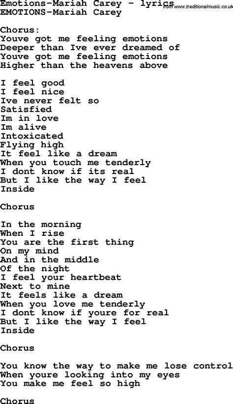 Mariah Carey Song Lyrics