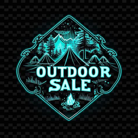 Premium Psd A Logo For Outdoor Sale Is Displayed On A Black Background