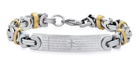 Pulsera Padre Nuestro De Acero Inoxidable Para Hombre Meses Sin Inter S