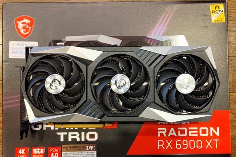 目立った傷や汚れなしMSI AMD Radeon RX 6900 XT GAMING X TRIO 16G グラボ 送料無料の落札情報