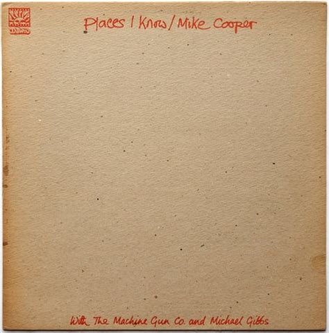 Mike Cooper With The Machine Gun Co And Michael Gibbs Places I Know 中古レコード・中古cdのdisk