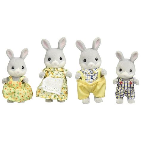 Famille Lapin Gris Sylvanian Families Jouets Fr