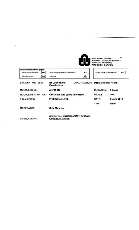 North West University Mafikeng Campus 2015 Prospectus 3