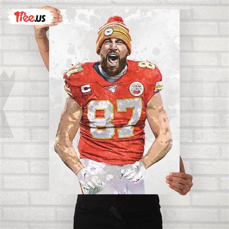 Kelce Travis Poster Travis Kelce Kansas City Chiefs Postercanvas - iTeeUS