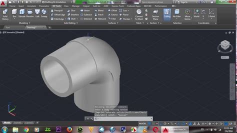 AutoCAD 3D Elbow Pipe Tutorial 90 Corner Pipe Training Basic YouTube