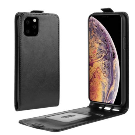 Etui à clapet simili cuir noir pour iPhone 11 Pro Max Tout pour phone