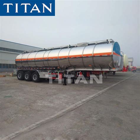 Axle Stainless Steel Tanker Trailers Liters Fuel Tanker