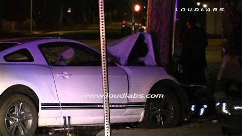 Dui Driver Crashes Into Pole San Bernardino Raw Footage Youtube