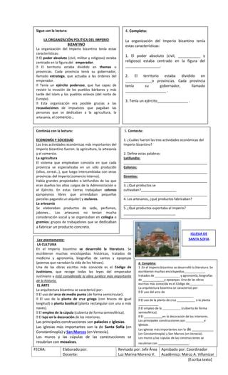 Ciencias Sociales 7 Imperio Bizantino 5 PDF