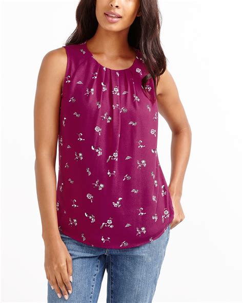 Sleeveless Printed Blouse Women Reitmans