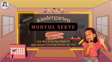 Kinder Q3 Week 01 Mga Araw Ng Linggo Mga Okasyon Tuwing Buwan Ng Taon