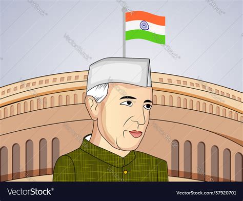 Jawaharlal Nehru Jayanti Royalty Free Vector Image