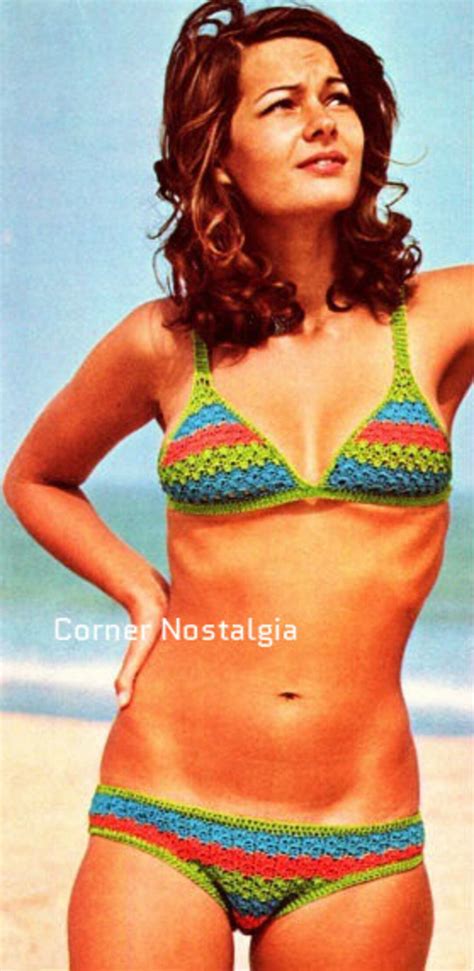 Crochet Pdf PATTERN Crochet Beachwear Bikini Vintage Three Etsy