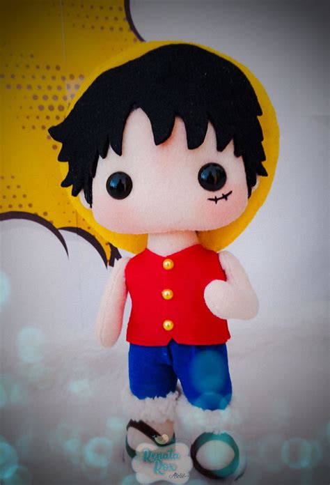 Luffy One Peace Em Feltro Elo Produtos Especiais