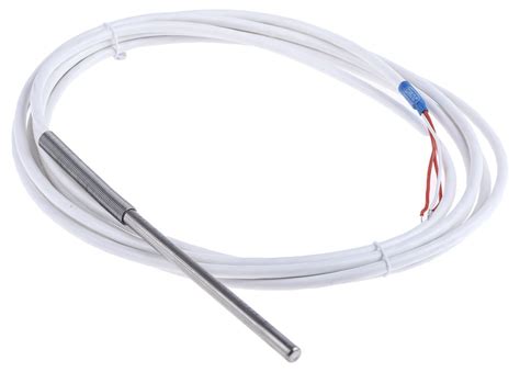 Jumo PT100 RTD Sensor 6mm Dia 100mm Long 3 Wire Probe Class B 180