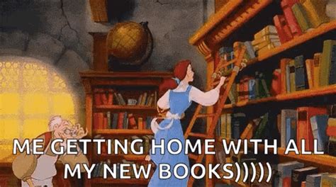 Reading Books GIF - Reading Books Belle - Discover & Share GIFs