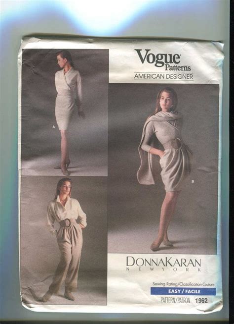 Vogue American Designer 1962 Vintage Donna Karan Pants Skirts And