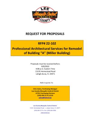 Fillable Online Request For Proposal Rfp Architect Fax Email