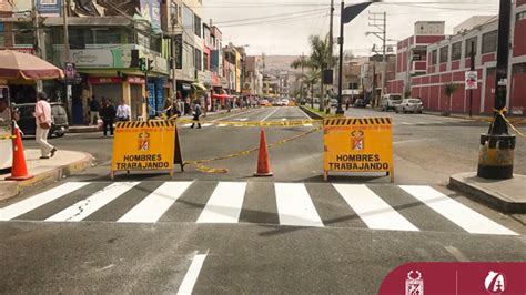 Municipalidad Provincial de Tacna realiza pintado de señalización de