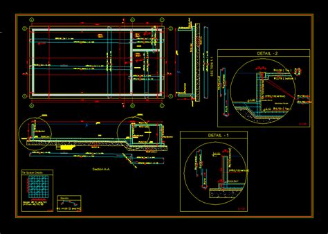 Reinforced Concrete Swimming Pool Static Plans Cad Files Dwg Files