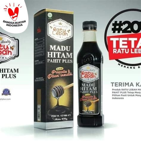 Jual Madu Hitam Pahit Daun Insulin Plus Propolis Ratu Lebah Arrahmah