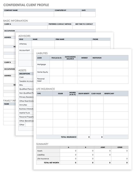 Free Client Profile Templates | Smartsheet