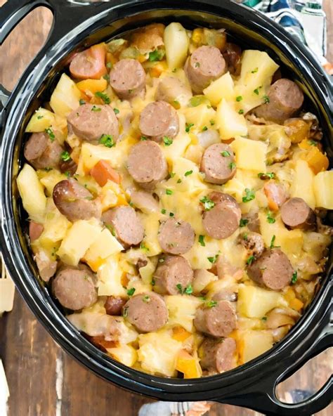 Slow Cooker Sausage And Potato Casserole