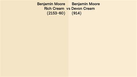 Benjamin Moore Rich Cream Vs Devon Cream Side By Side Comparison