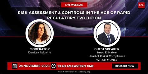 Fca Webinar Risk Assessment And Controls November 24 2023 Online Event Allevents