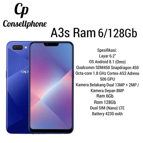 Hp Oppo A3s Ram 6 128 Garansi Distributor Lazada Indonesia