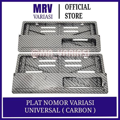 Jual Pasang Bingkai Plat Nomor Dudukan Plat Nomor Karbon Universal