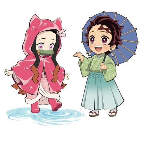 Nezuko and tanjiro chibi | Scarabocchi kawaii, Chibi, Arte delle anime