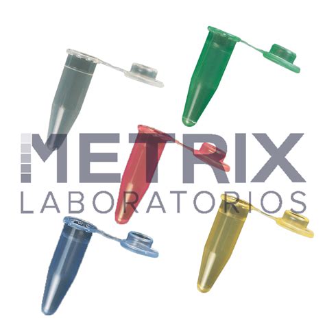 Microtubo De Ml Con Tapa Plana Metrix Laboratorios