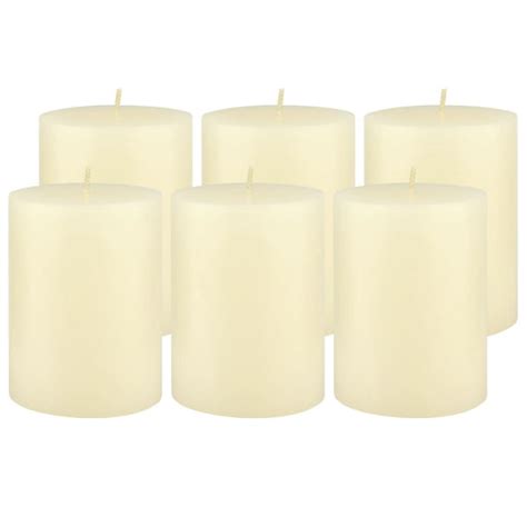 Dropship Stonebriar Unscented 3 X 4 1 Wick Ivory Pillar Candles 6