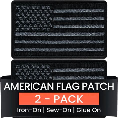 Amazon Pieces Tactical Usa Flag Patch Black Gray American