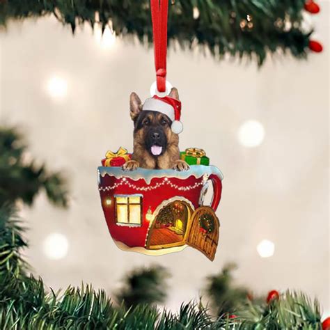 German Shepherd Christmas Ornament German Shepherd Dog Christmas Ornam ...