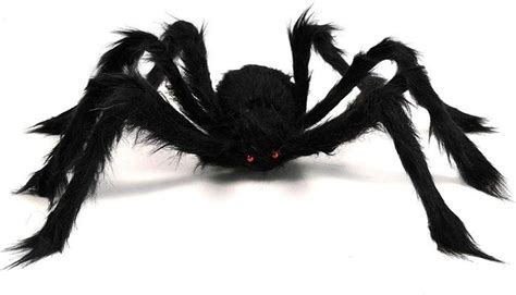 Qian66 2 Pack Halloween Spider, 19.7 inch Hairy Spider, Halloween Realistic Hairy Spiders, Scary ...