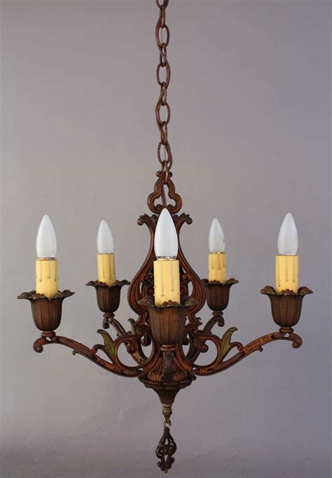 Classic Spanish Revival Polychrome Chandelier At 1stdibs