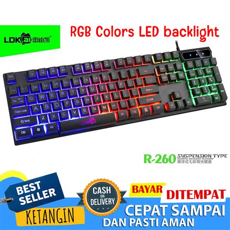 Keyboard Gaming Kabel Divipard Gk Rgb Led Model Mechanical Untuk