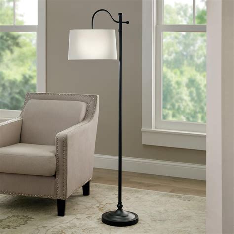 Hampton Bay Carver In Black Downbridge Floor Lamp The