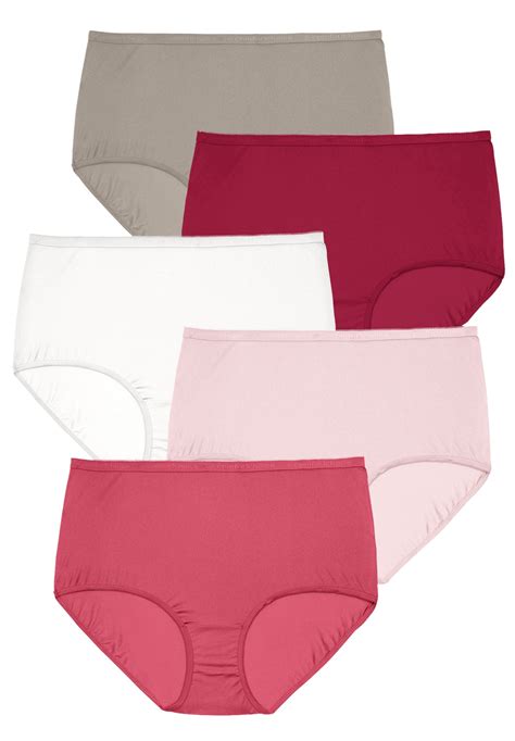 Color Briefs Panties Silky Shiny Nylon Knickers Bloomer Lingerie