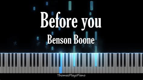 Before You Benson Boone Piano Cover YouTube