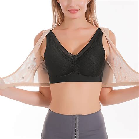 Youmylove Bra Women Breast Lifting Gather X Shaped Beautify Back Corset Chest Back Posture