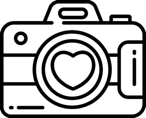 Premium Vector | Camera outline vector illustration